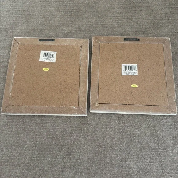 Coastal Starfish & Sand Dollar Wall Art Set Rustic Beach Decor Burlap Background - Picture 4 of 6